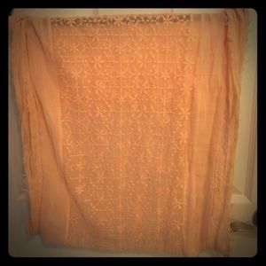 Coral, Light Floral Design Infinity Scarf